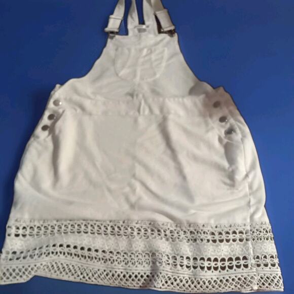 VENUS Dresses & Skirts - Venus Overall Skirt Lace Hem Sz. Med. Festival Boho Cottage core